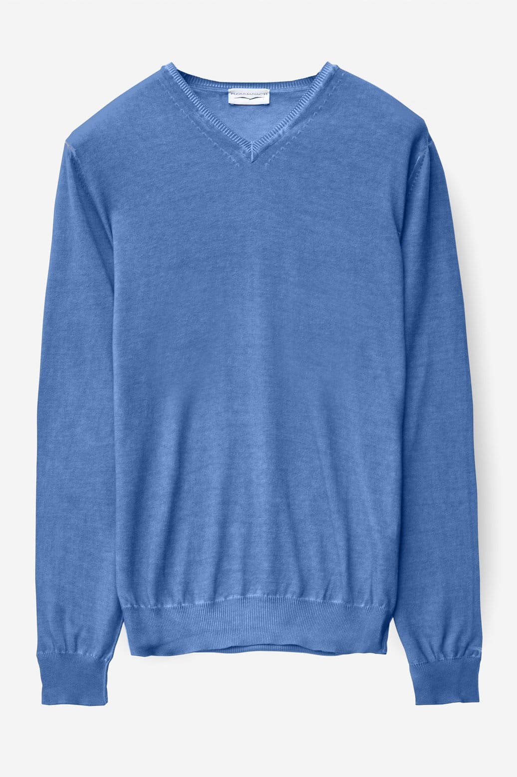 V-Neck Cotton Sweater - Oceano - Sweaters