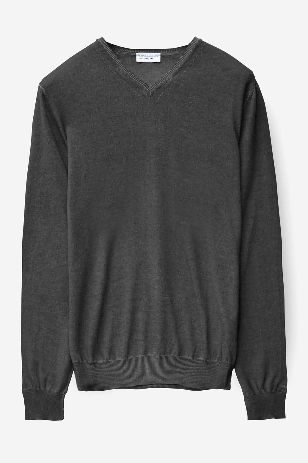 V-Neck Cotton Sweater - Pietra - Sweaters