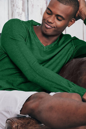 V-Neck Cotton Sweater - Pineta - Sweaters
