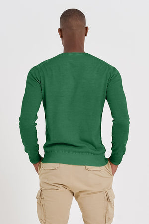 V-Neck Cotton Sweater - Pineta - Sweaters