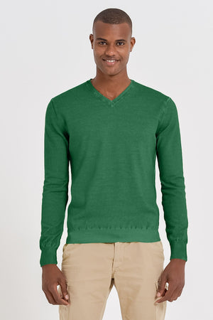 V-Neck Cotton Sweater - Pineta - Sweaters