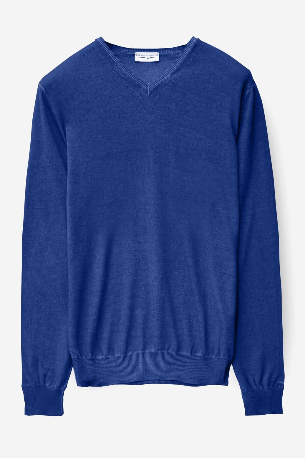 V-Neck Cotton Sweater - Royal - Sweaters