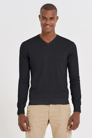 V-Neck Cotton Sweater - Tonga - Sweaters
