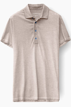 Striped Collar Jersey Polo Shirt - Canapa - Polos