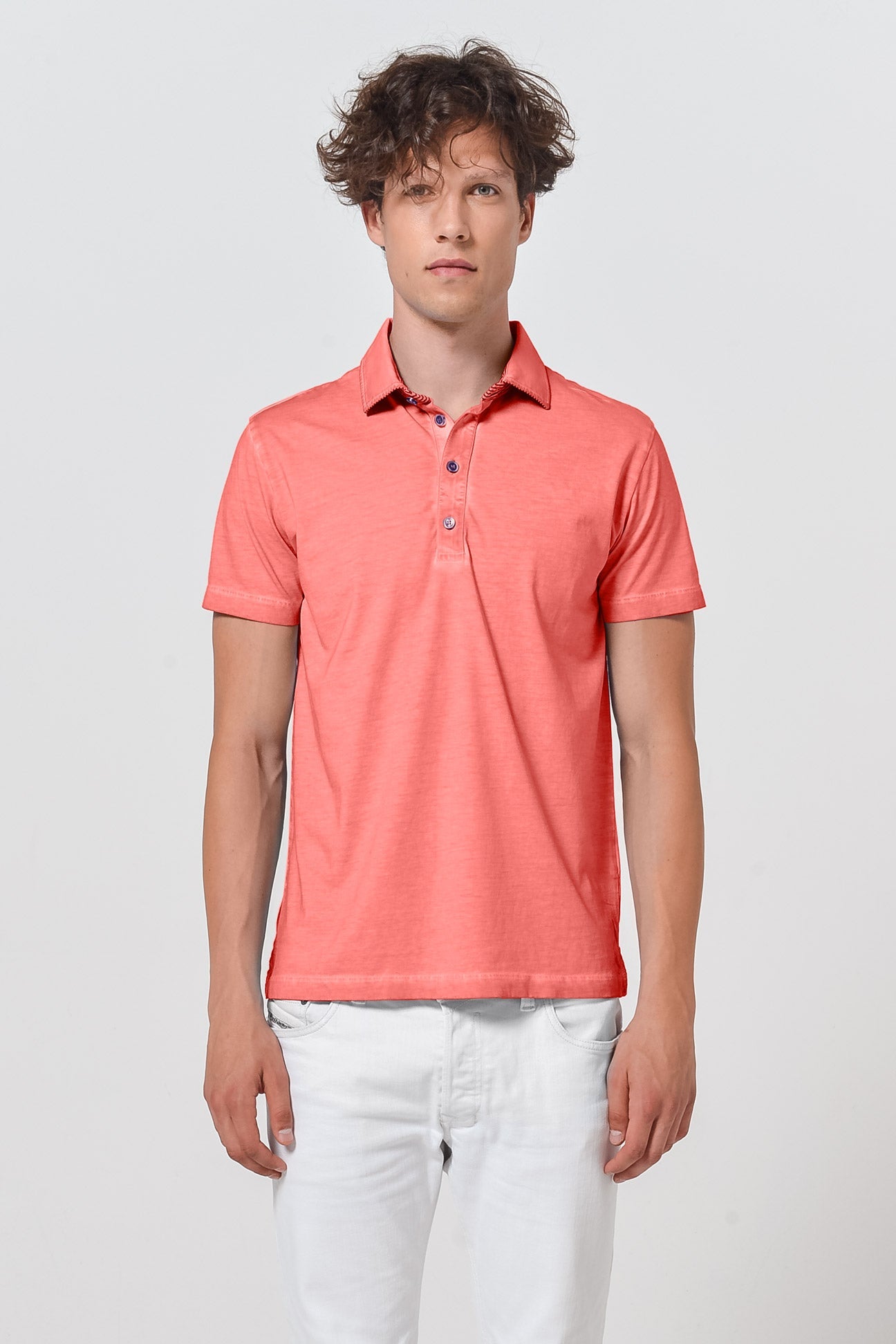 Nordic Polo Shirt - Hibiscus - Polos