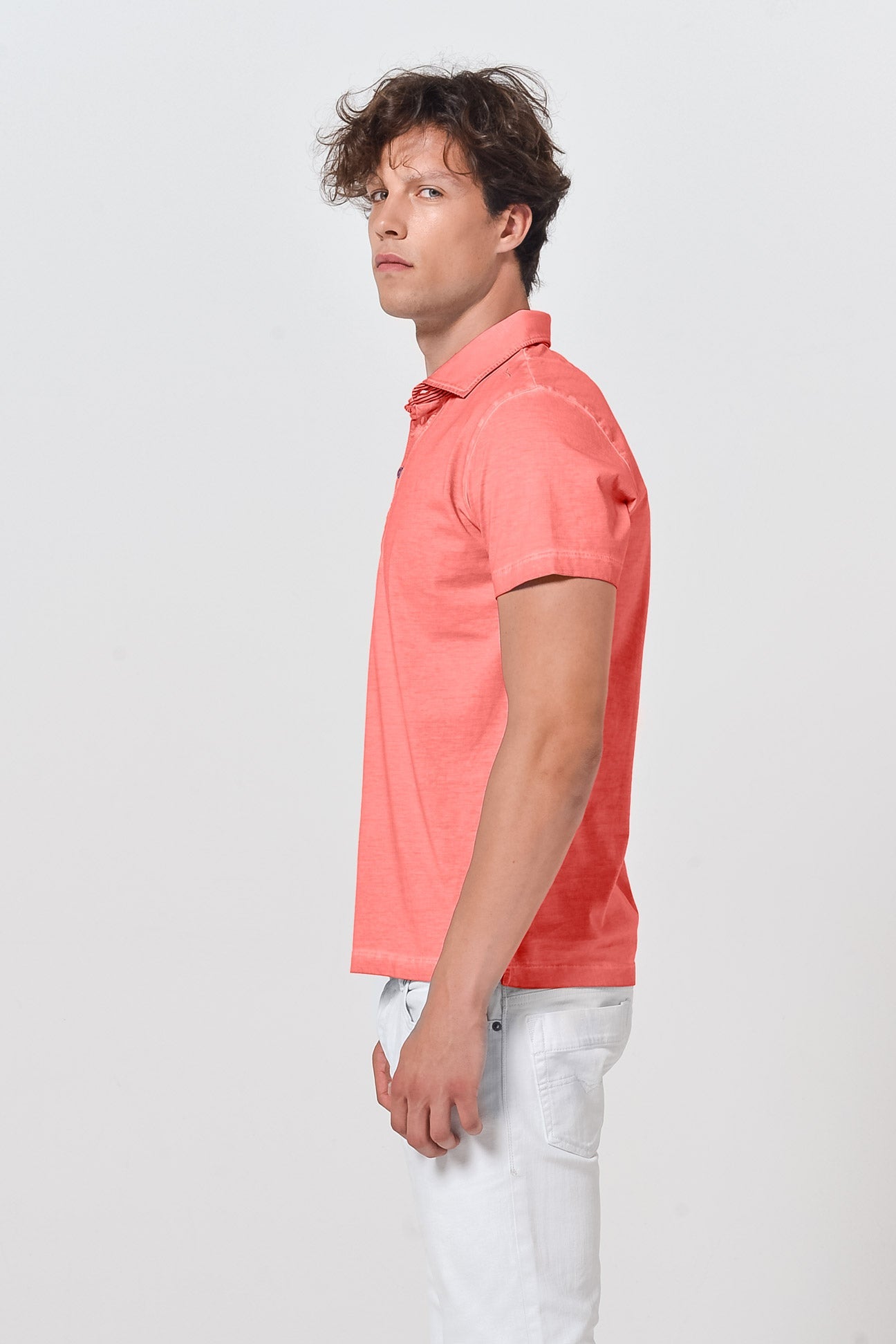 Nordic Polo Shirt - Hibiscus - Polos