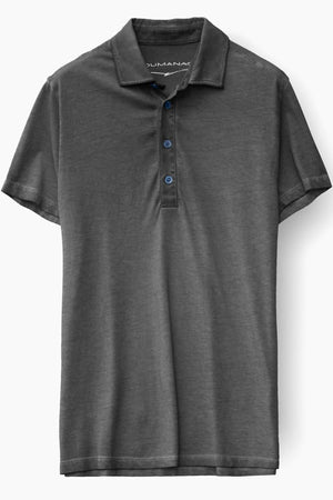 Striped Collar Jersey Polo Shirt - Pietra - Polos