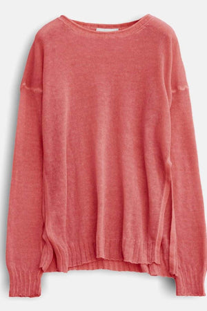 Open Sided Linen Pull - Hibiscus - Sweater