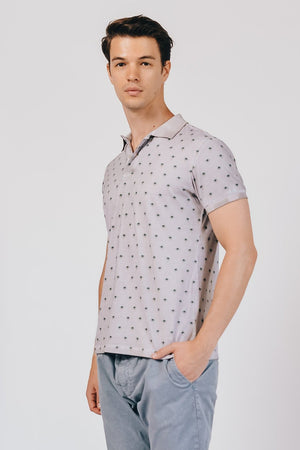 Palm Patterned Polo Shirt - Corda - Polos