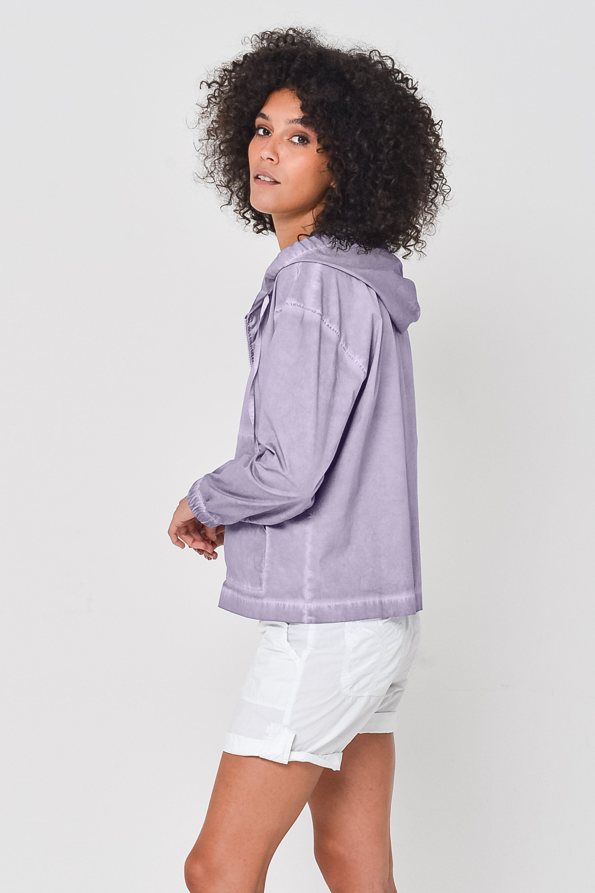 Pique Bomber Jacket - Mauve - Jackets