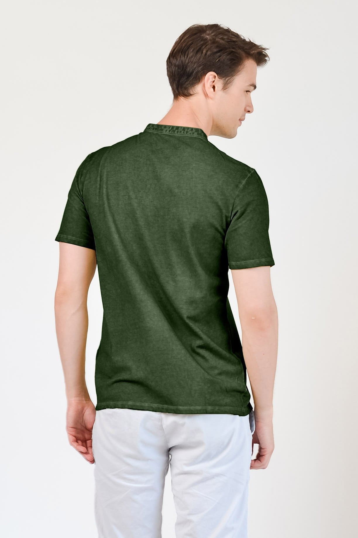 Pique Henley - Ginepro - T-Shirt