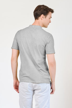 Pique Henley - Marmo - T-Shirt