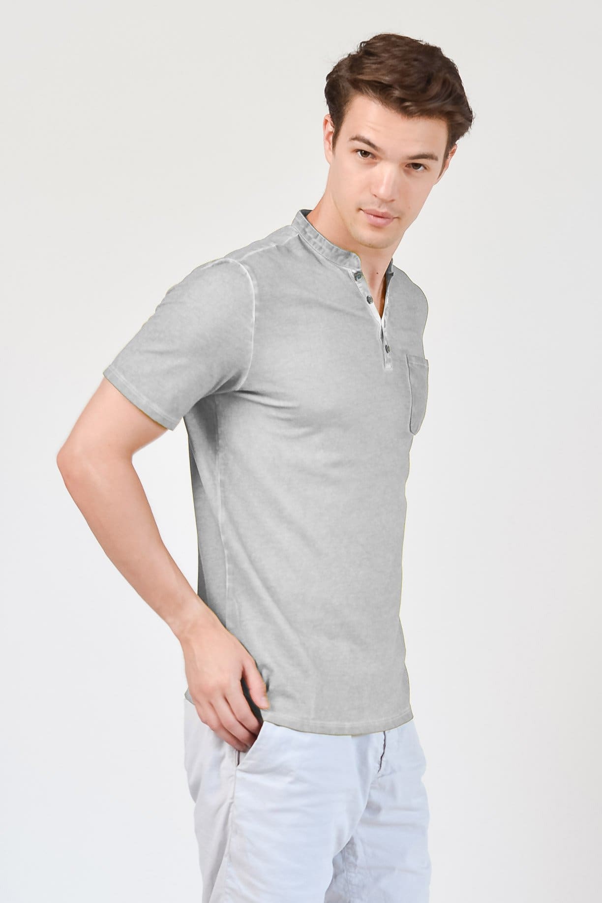 Pique Henley - Marmo - T-Shirt