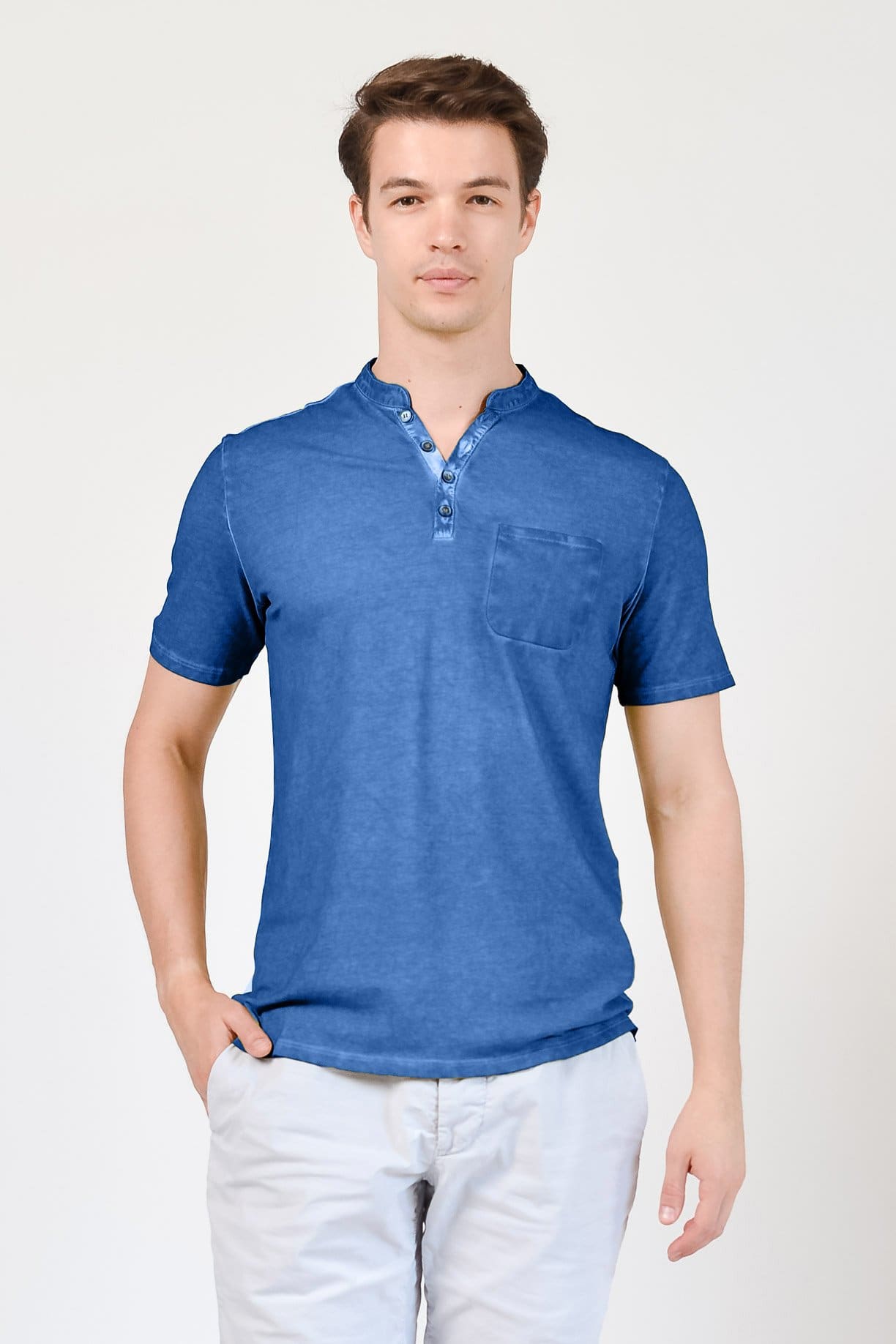 Pique Henley - Oceano - T-Shirt
