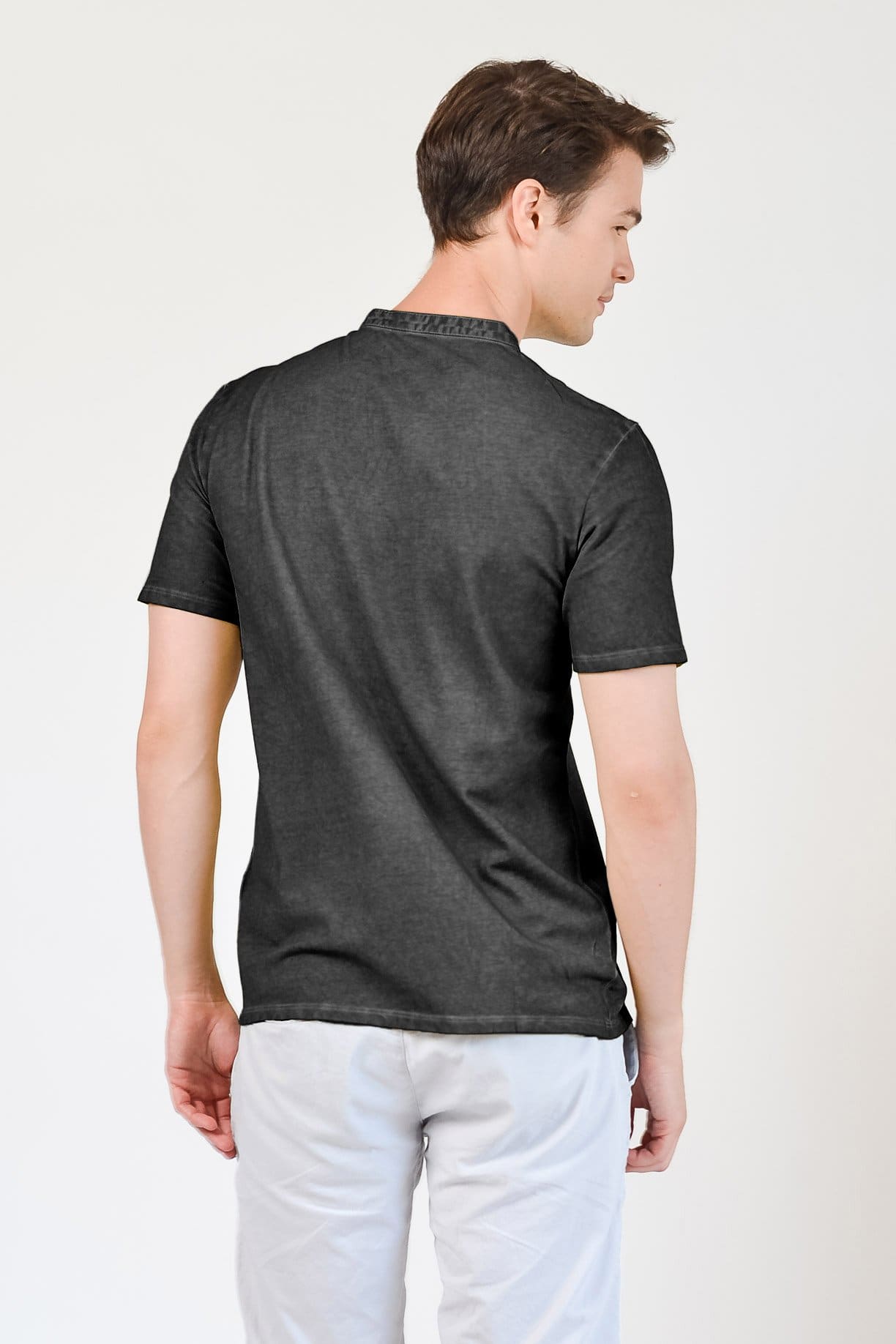 Pique Henley - Pietra - T-Shirt