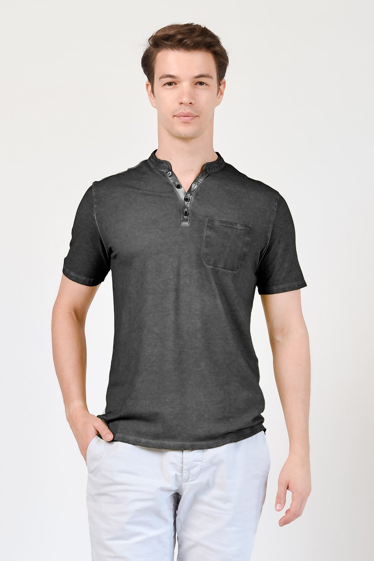 Pique Henley - Pietra - T-Shirt