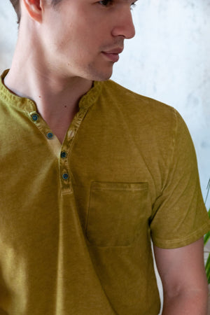 Pique Henley - Pistacchio - T-Shirt