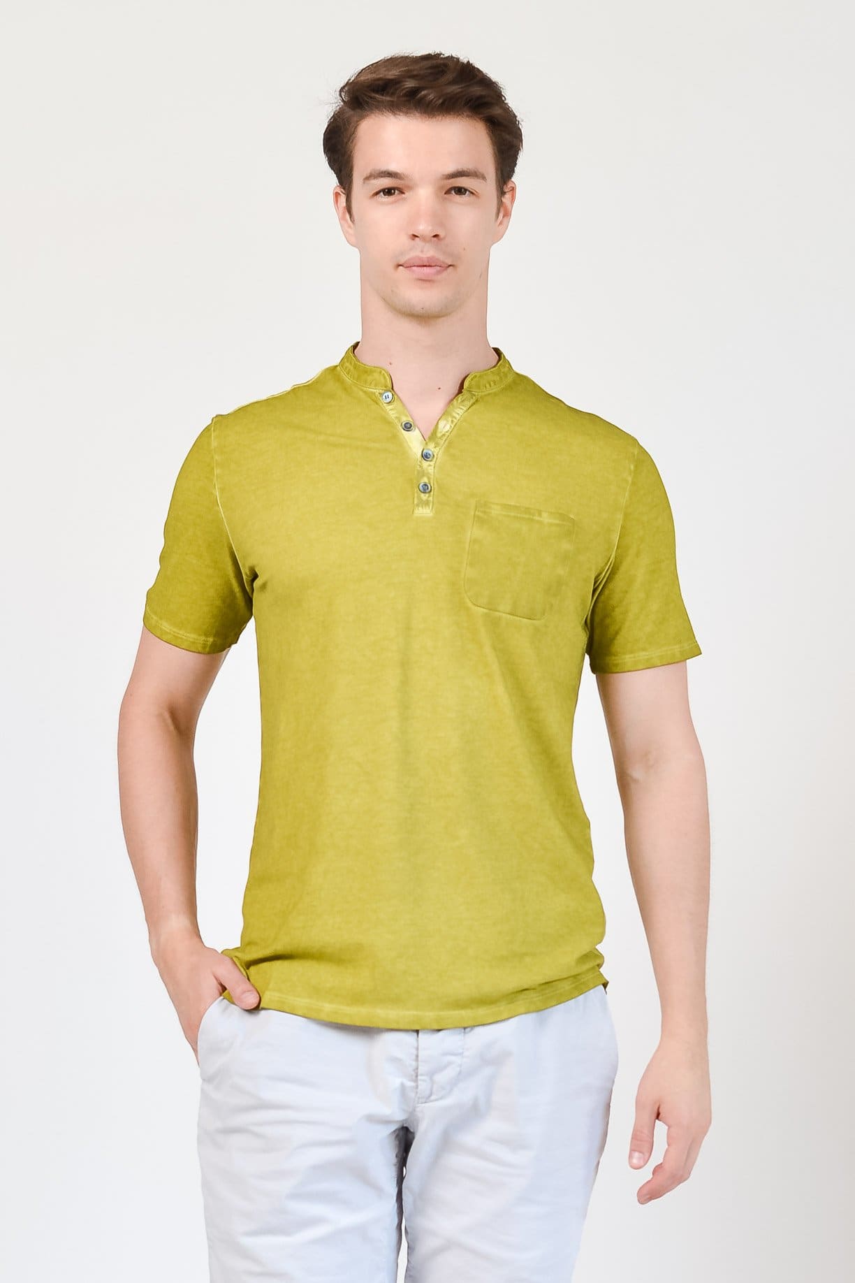 Pique Henley - Pistacchio - T-Shirt