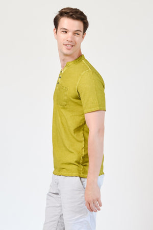 Pique Henley - Pistacchio - T-Shirt