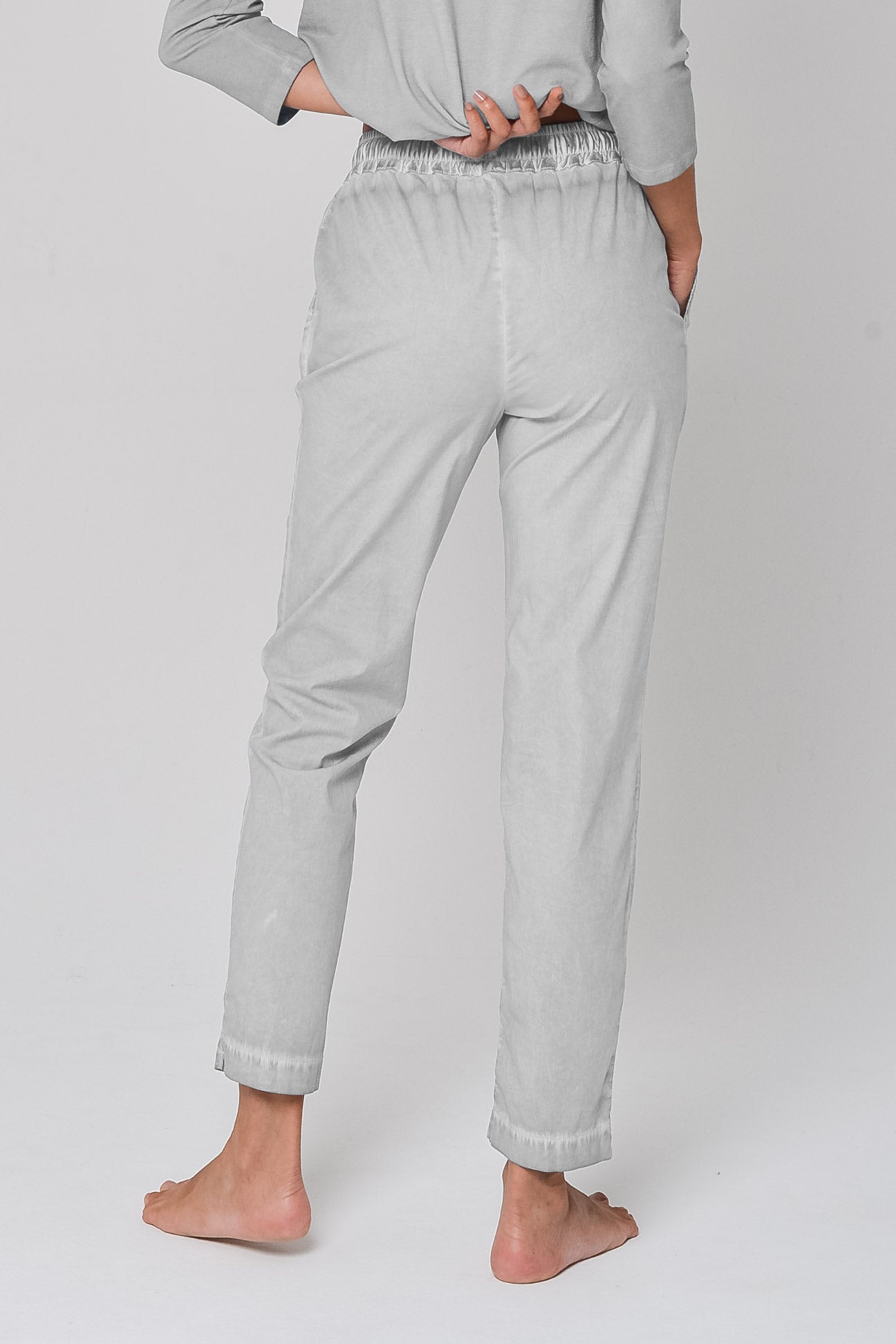 Poplin Slacks in Marmo - Pants