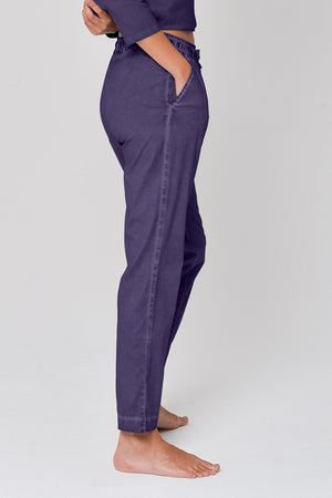 Poplin Slacks in Mirto - Pants