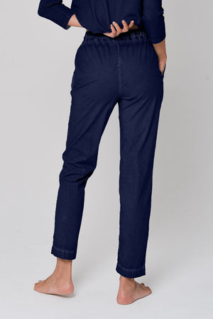 Poplin Slacks in Navy - Pants