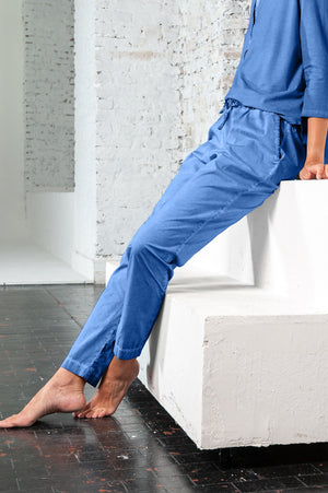 Poplin Slacks in Oceano - Pants