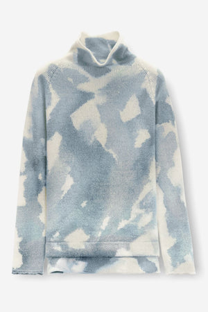 Rhue Hand Painted Turtleneck - Ocean Storm - Sweaters