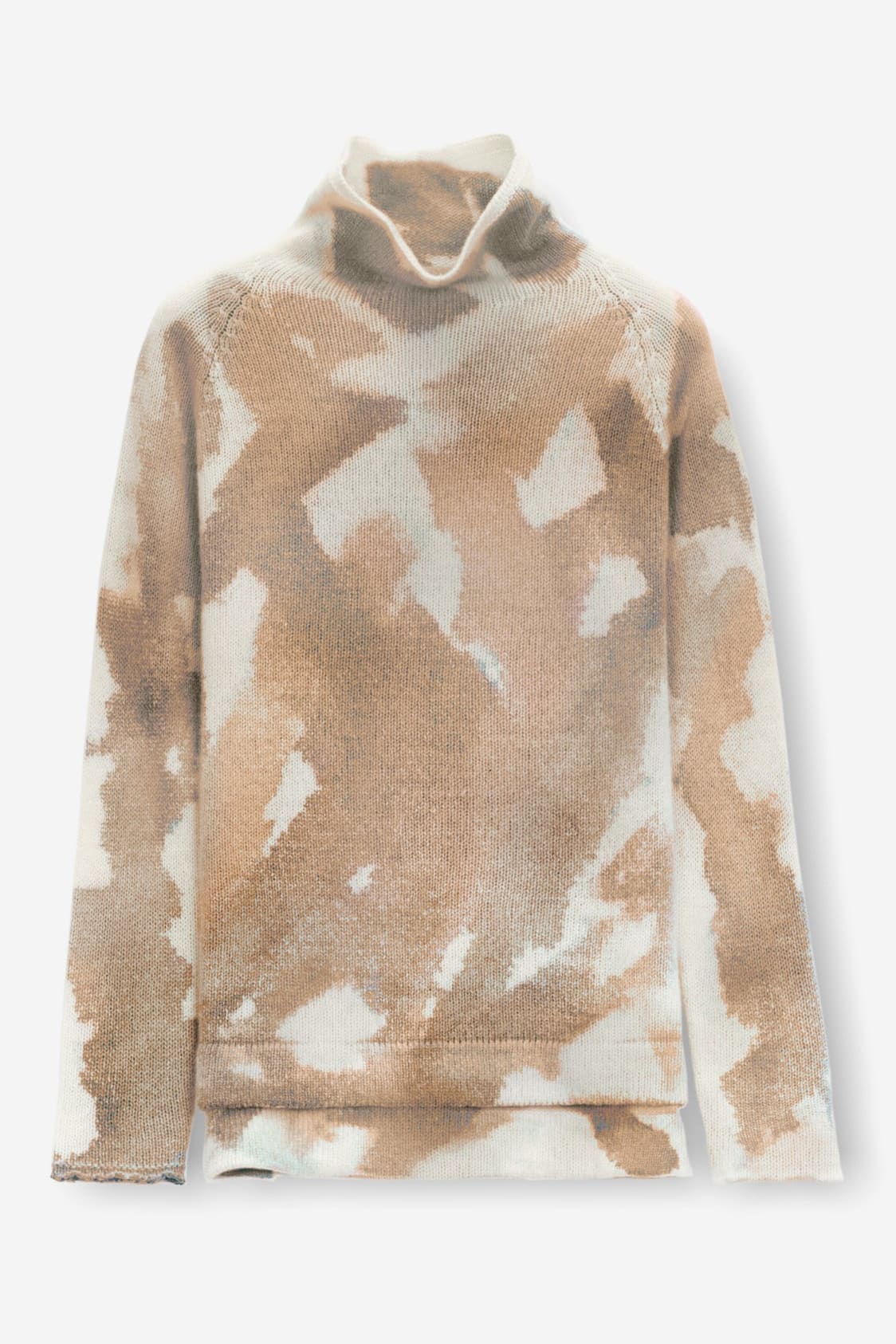 Rhue Hand Painted Turtleneck - Sand Storm - Sweaters