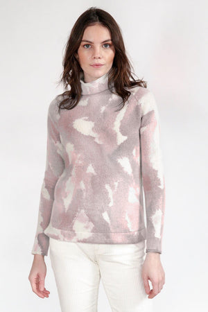 Rhue Hand Painted Turtleneck - Tropical Storm - Sweaters