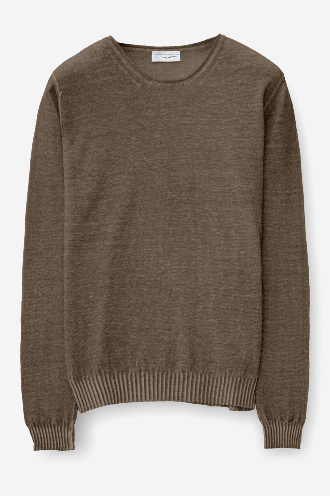 Rolled Hem Linen Crew - Cocco - Sweaters