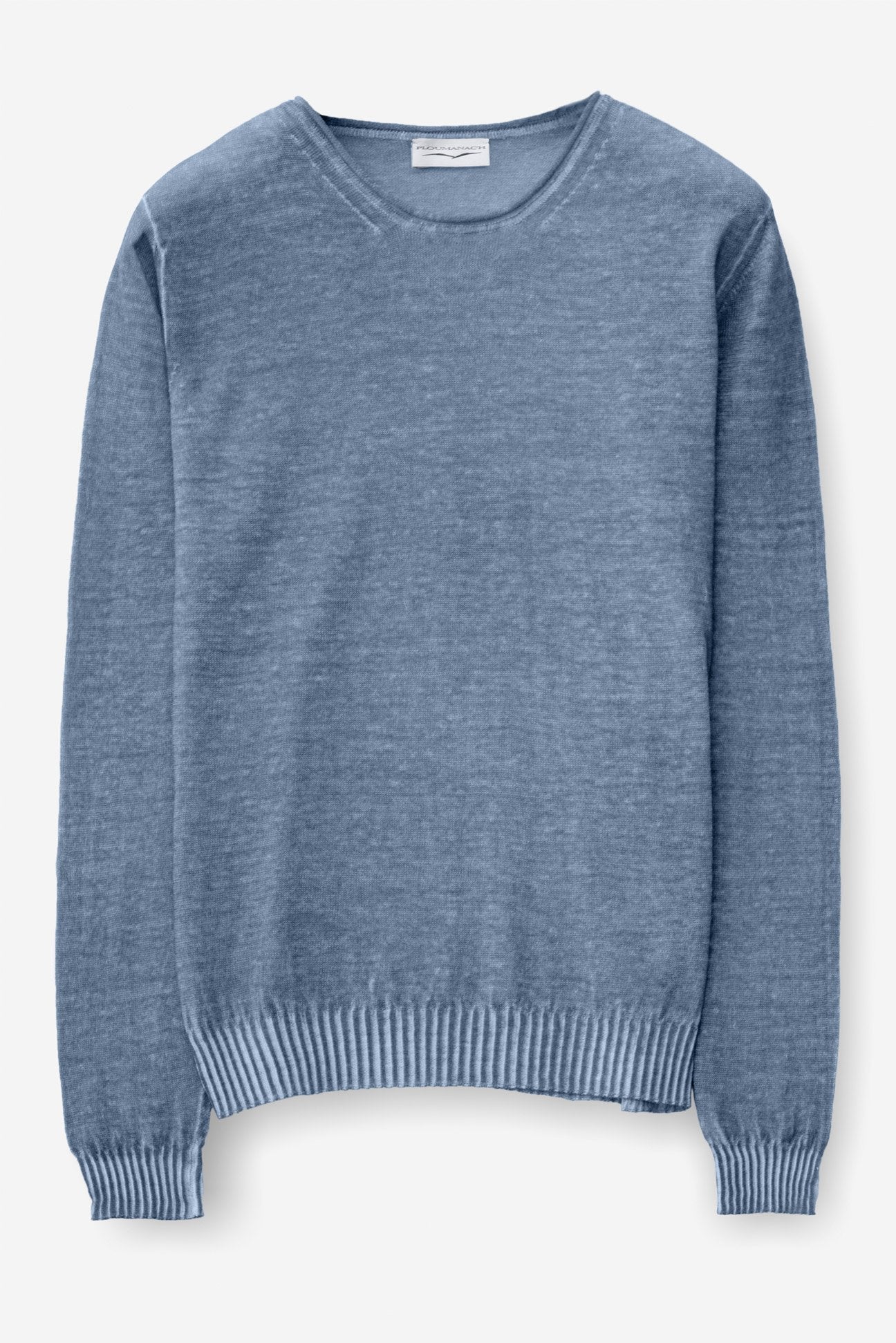 Rolled Hem Linen Crew - Jeans - Sweaters