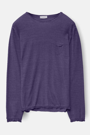 Rolled Hems Cotton Sweater - Mirto - Sweaters