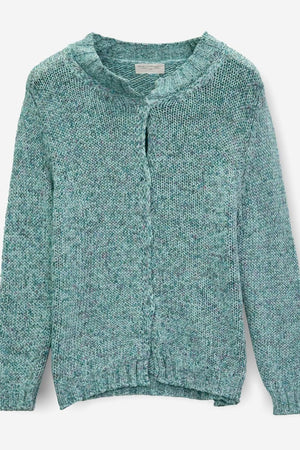 Sky Print Cotton Cardigan - Oceano - Sweaters