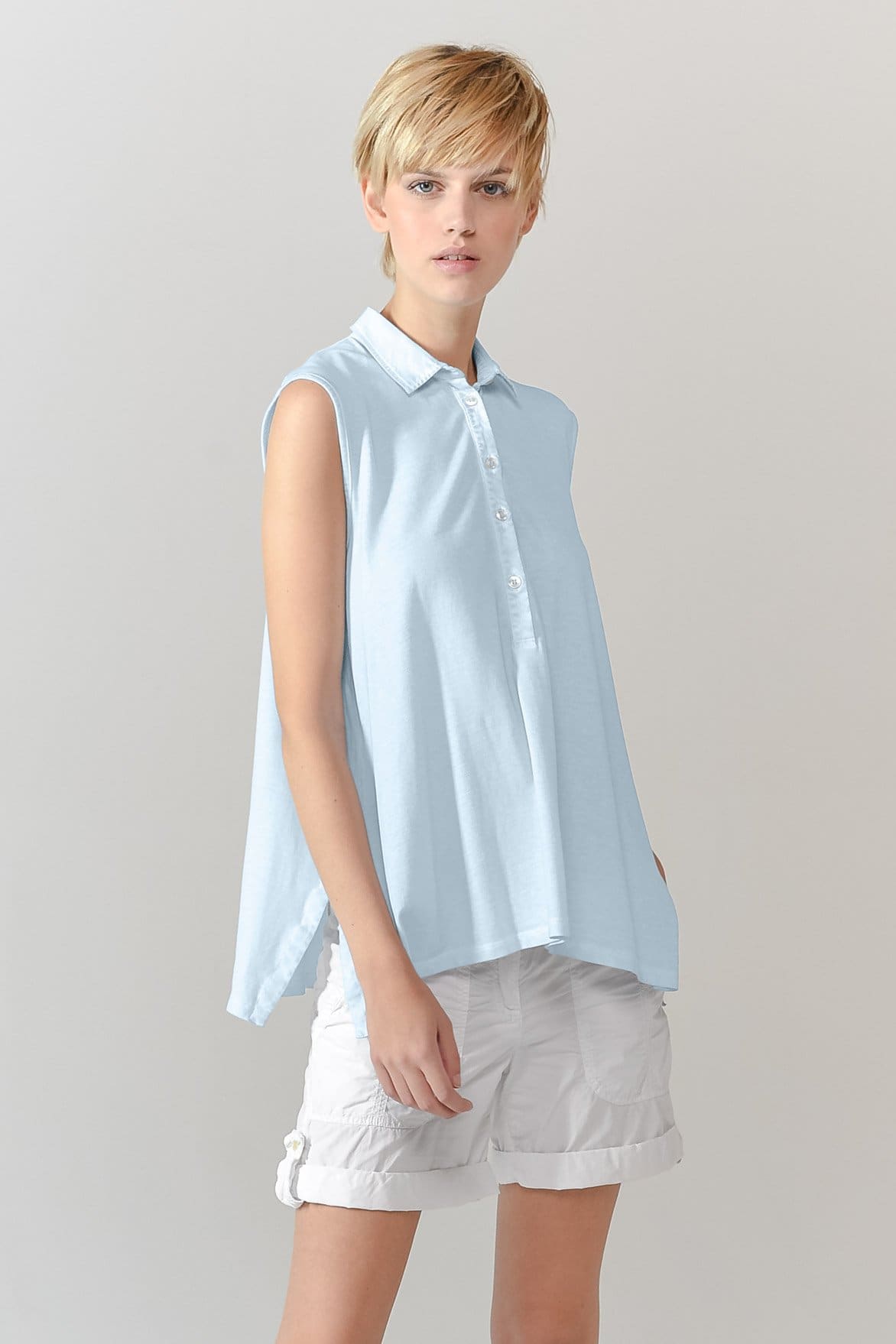 Sleeveless Pique Polo Shirt - Anice - Polos