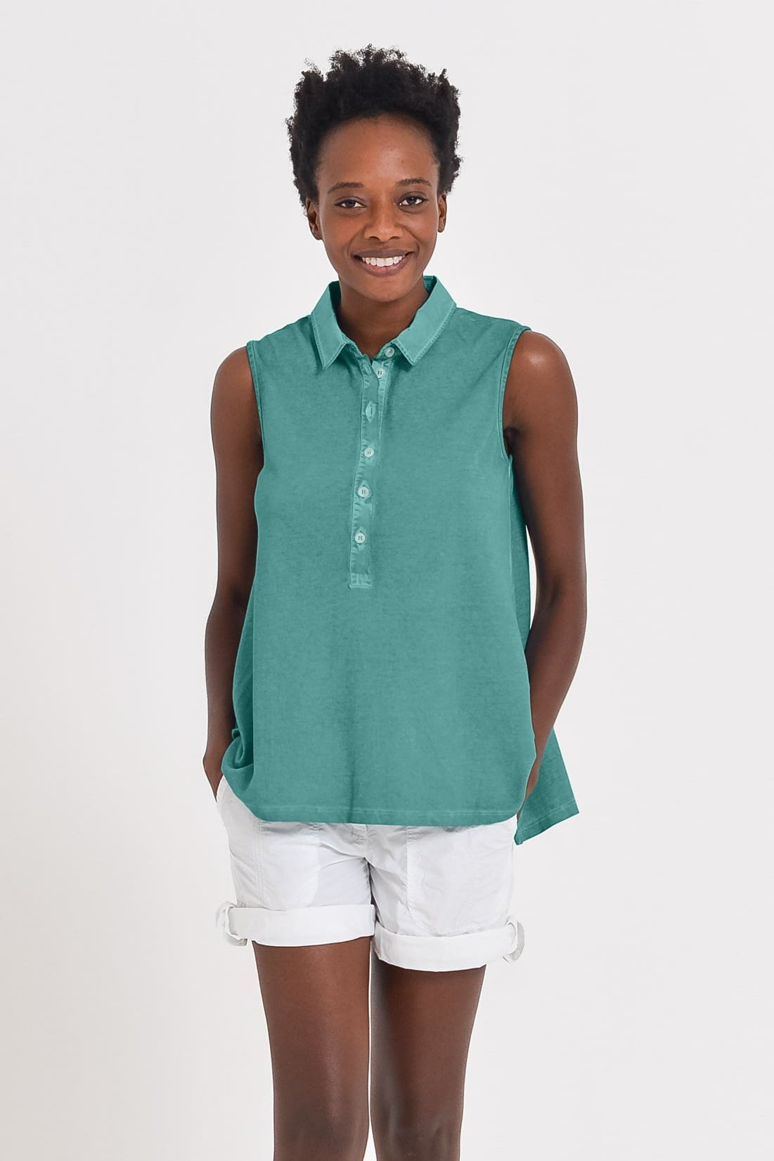 Sleeveless Pique Polo Shirt - Bahama - Polos