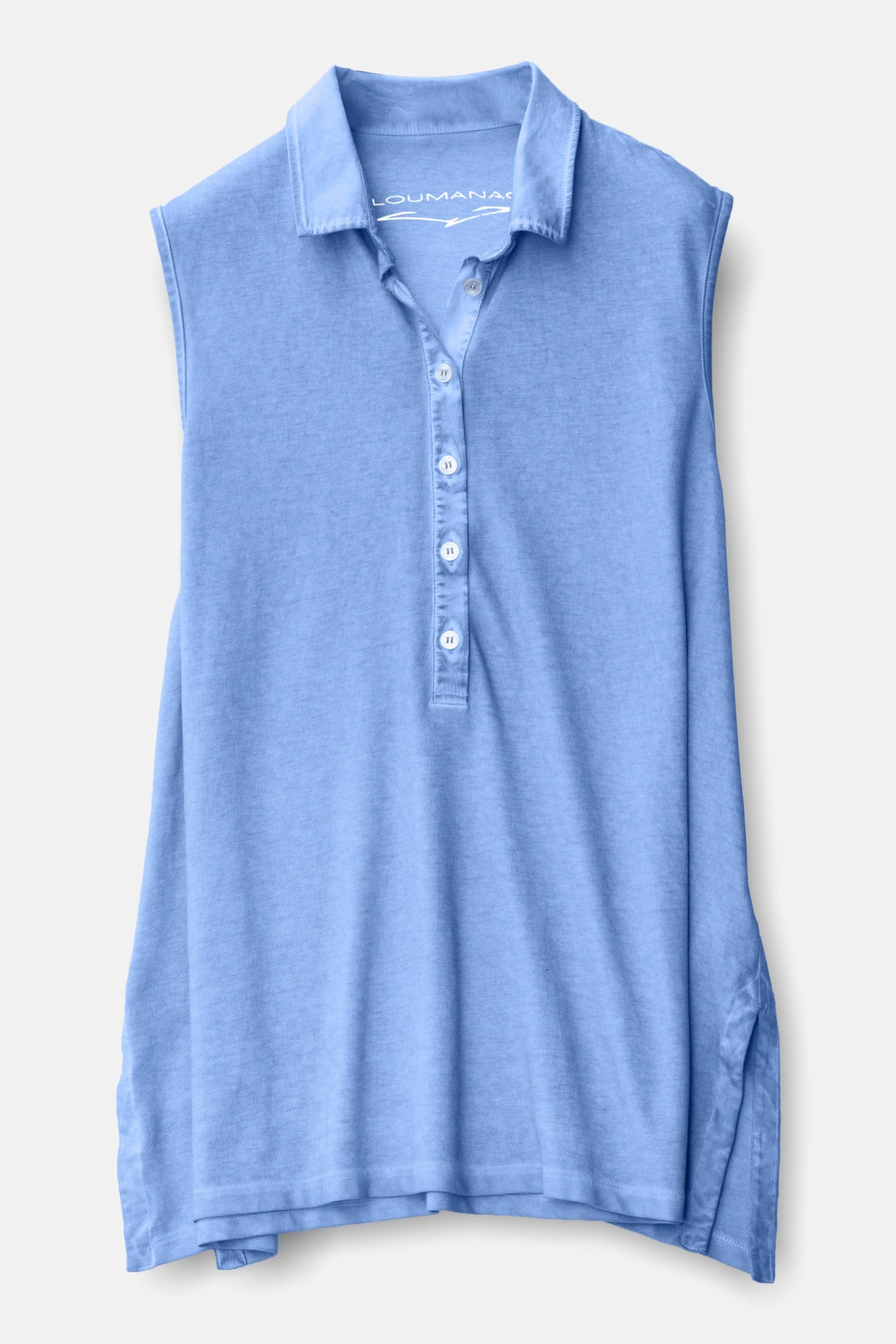 Sleeveless Pique Polo Shirt - Santorini - Polos