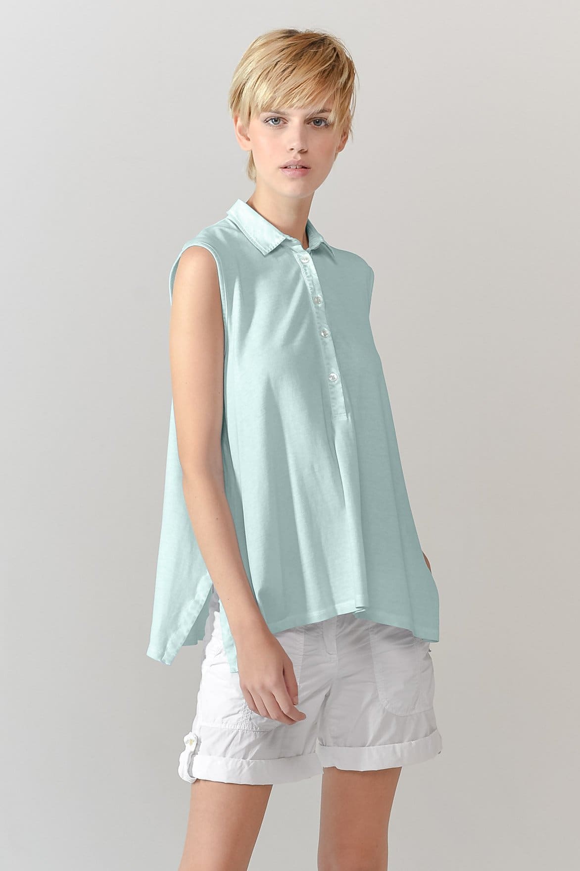 Sleeveless Pique Polo Shirt - Tahiti - Polos