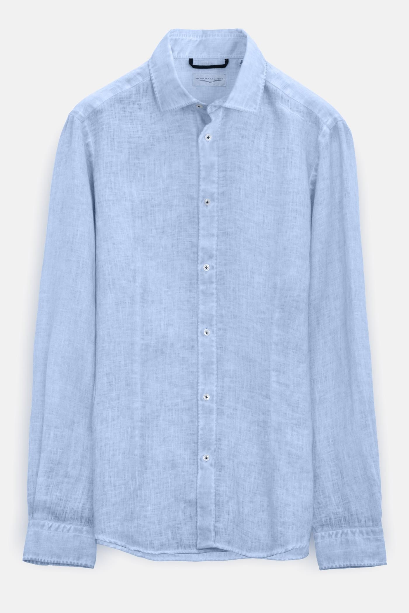 Slim Fit Spread Collar Linen Shirts - Cielo