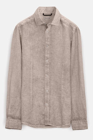 Slim Fit Spread Collar Linen Shirts - Corda
