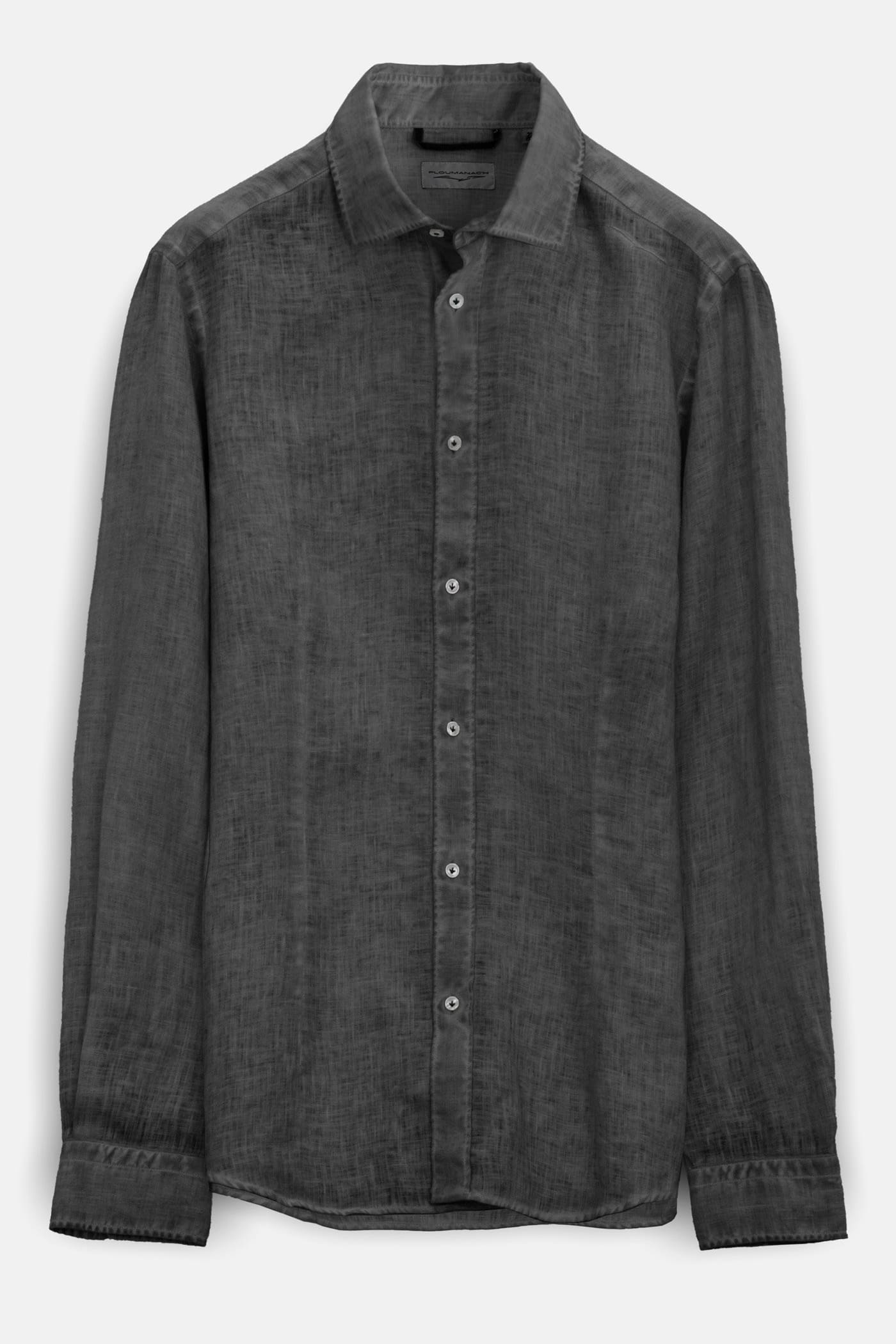 Slim Fit Spread Collar Linen Shirts - Pietra