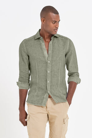 Slim Fit Spread Collar Linen Shirts - Willy’s