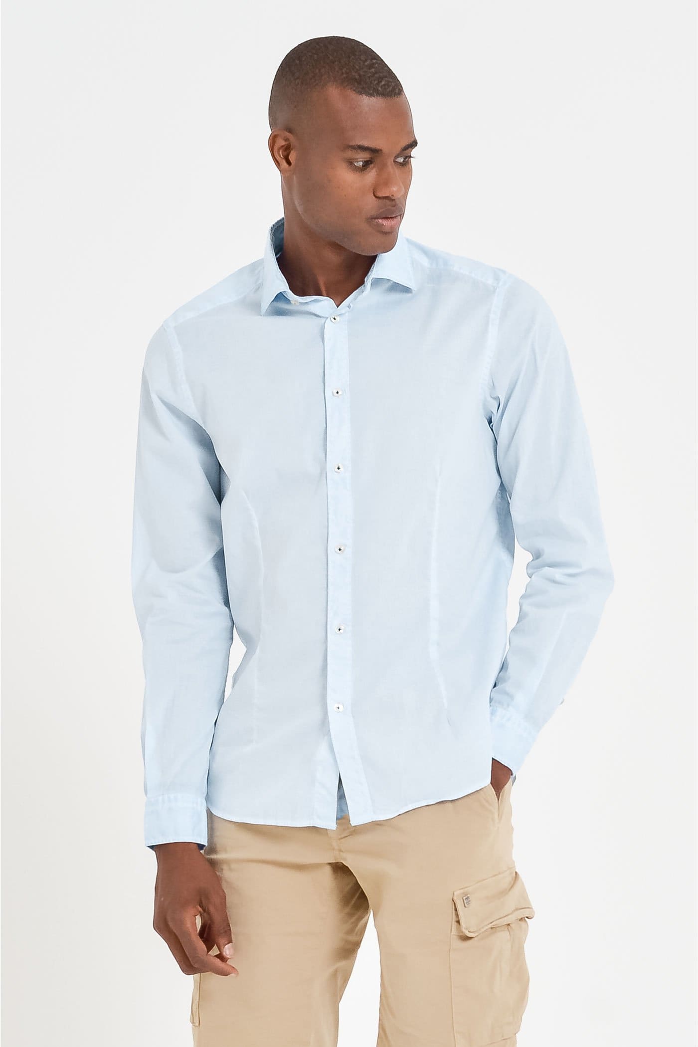 Slim-Fit Stretch Poplin Shirt - Anice - Shirts