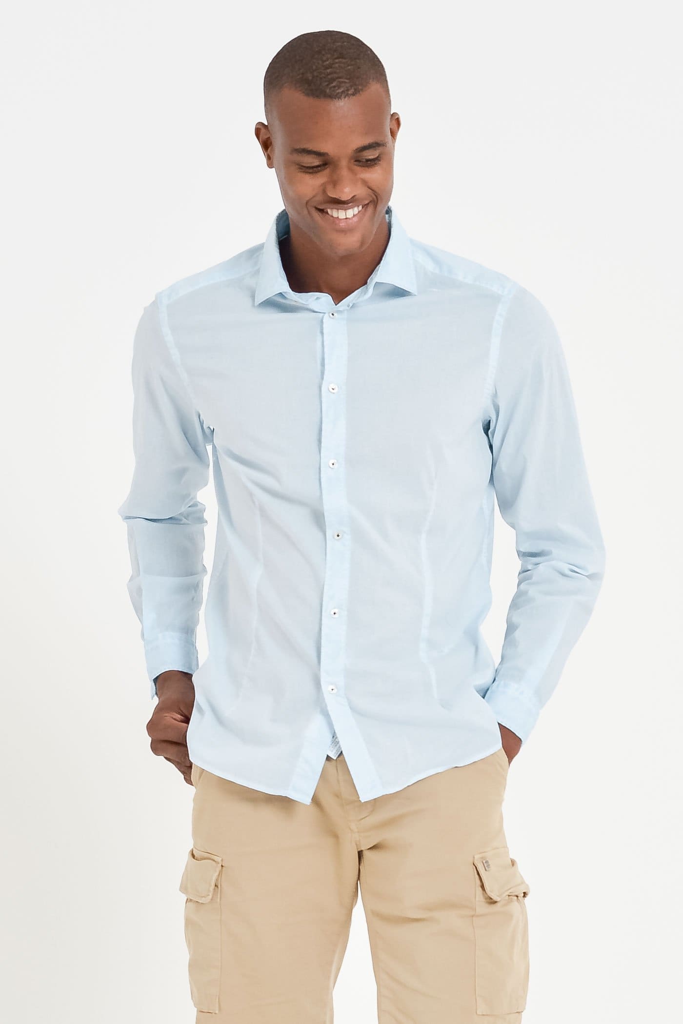 Slim-Fit Stretch Poplin Shirt - Anice - Shirts