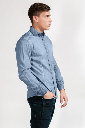 Slim-Fit Stretch Poplin Shirt - Jeans - Shirts