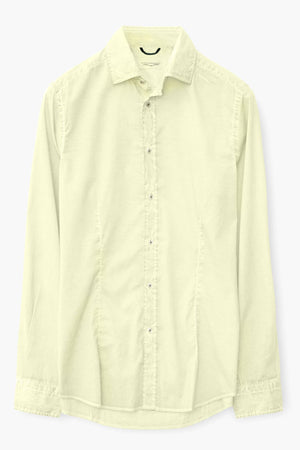 Slim-Fit Stretch Poplin Shirt - Lemon - Shirts