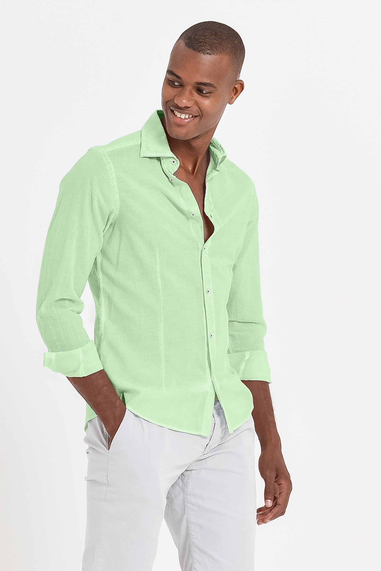 Slim Fit Voile Shirt - Antigua - Shirts