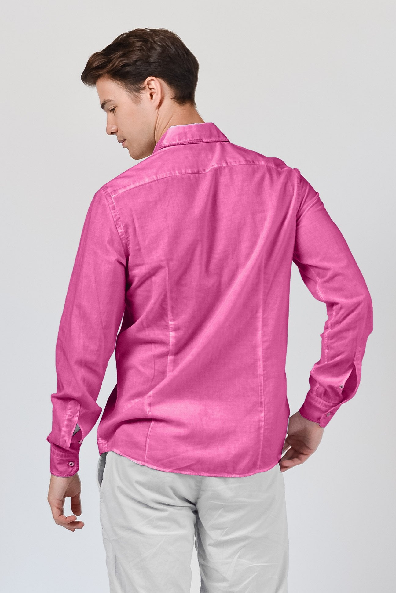 Slim Fit Voile Shirt - Azalea - Shirts