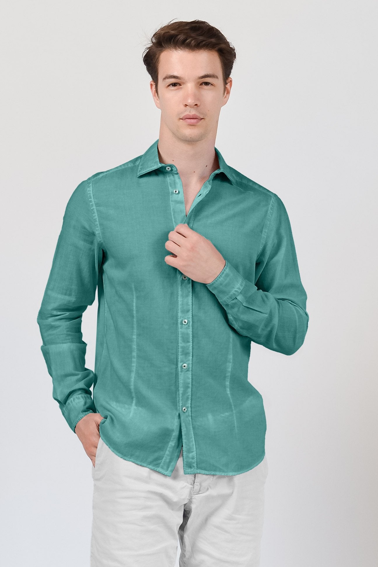 Slim Fit Voile Shirt - Bahama - Shirts