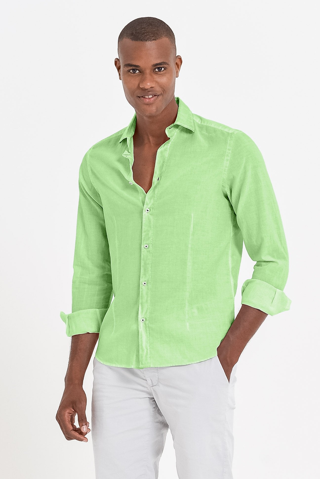 Slim Fit Voile Shirt - Edera - Shirts